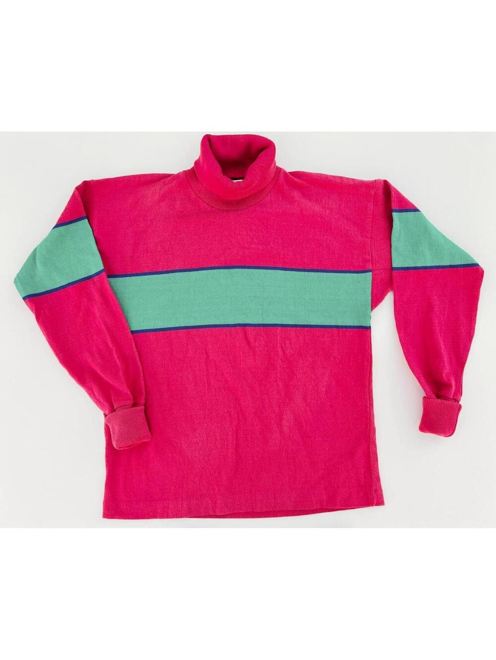 Vintage Pink Turtleneck Sweater Large Columbia Knit Sweater Women’s Large